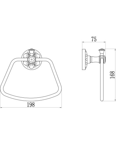 Кольцо для полотенец Savol 58A S-005860A