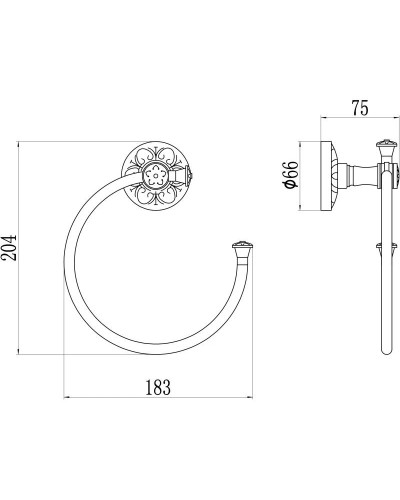 Кольцо для полотенец Savol 58A S-005863A