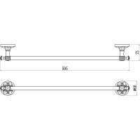 Полотенцедержатель 59,5 см Savol 58C S-005824C