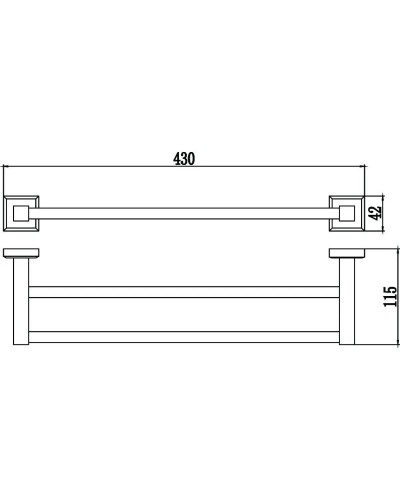 Полотенцедержатель 43 см Savol 95 S-409548