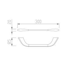 Полотенцедержатель 30см CEZARES LINER-TH02-GM