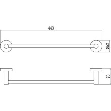 Полотенцедержатель 44,3 см Savol 87 S-408724