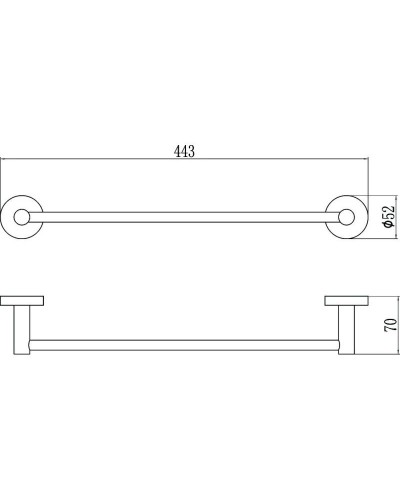 Полотенцедержатель 44,3 см Savol 87 S-408724