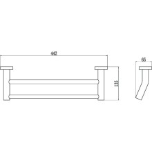 Полотенцедержатель 44,2 см Savol 87 S-408748