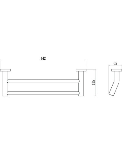 Полотенцедержатель 44,2 см Savol 87 S-408748