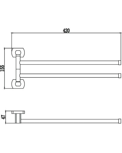 Полотенцедержатель 42 см Savol 99 S-009902