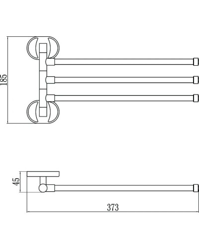 Полотенцедержатель 37,3 см Savol 70 S-008603