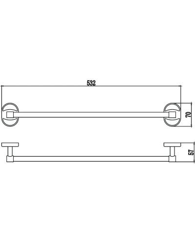 Полотенцедержатель 53,2 см Savol 70 S-007024