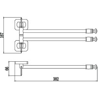 Полотенцедержатель 38,2 см Savol 64 S-006402