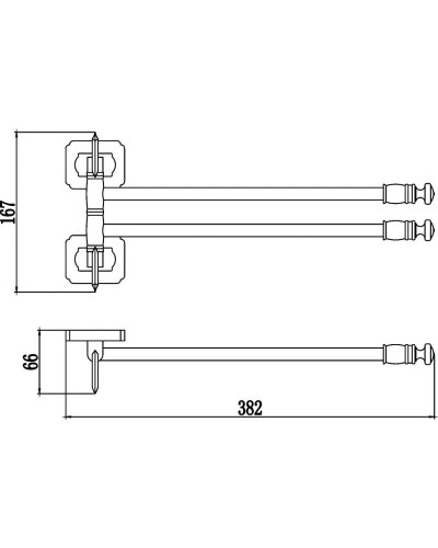 Полотенцедержатель 38,2 см Savol 64 S-006402