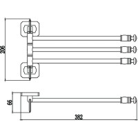 Полотенцедержатель 38,2 см Savol 64 S-006403
