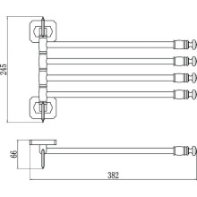 Полотенцедержатель 38,2 см Savol 64 S-006404