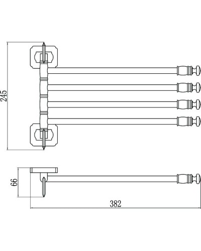 Полотенцедержатель 38,2 см Savol 64 S-006404