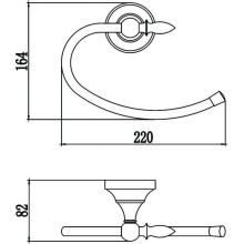 Кольцо для полотенец Savol 68A S-06860A