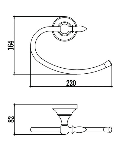 Кольцо для полотенец Savol 68A S-06860A