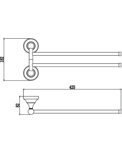 Полотенцедержатель 42,5 см Savol 68A S-06802A