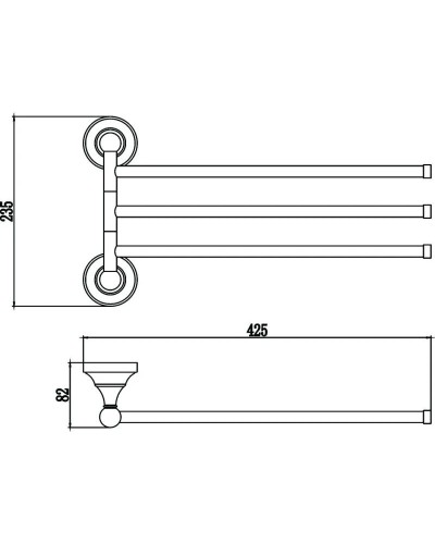 Полотенцедержатель 42,5 см Savol 68A S-06803A