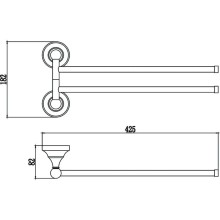 Полотенцедержатель 42,5 см Savol 68B S-06802B