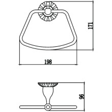Кольцо для полотенец Savol 89C S-08960C