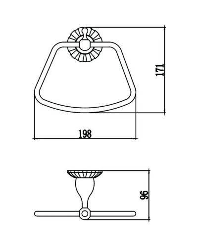 Кольцо для полотенец Savol 89C S-08960C