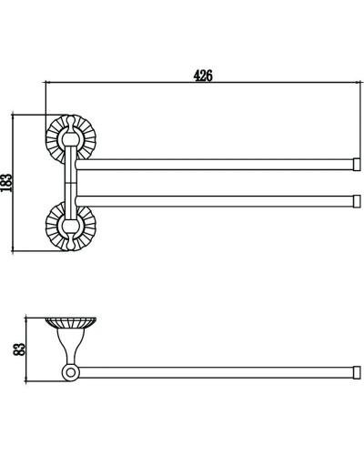Полотенцедержатель 42,6 см Savol 89C S-08902C