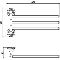 Полотенцедержатель 42,6 см Savol 89C S-08903C