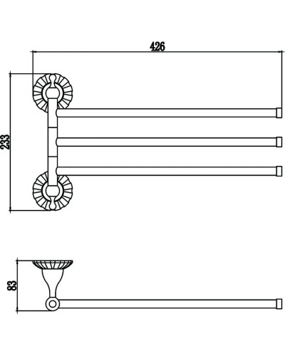 Полотенцедержатель 42,6 см Savol 89C S-08903C