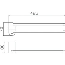 Полотенцедержатель 42,5 см Savol 73 S-007396