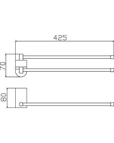Полотенцедержатель 42,5 см Savol 73 S-007396