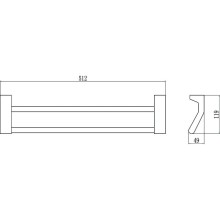 Полотенцедержатель 51,2 см Savol 73 S-507348