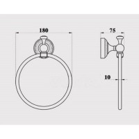 Кольцо для полотенец Magliezza Primavera 80309-DO