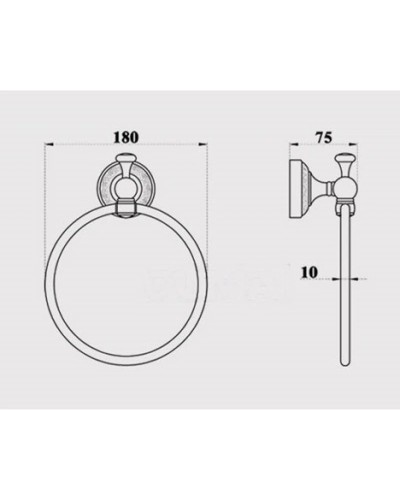Кольцо для полотенец Magliezza Primavera 80309-DO