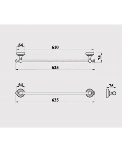 Полотенцедержатель 62,5 см Magliezza Primavera 80318-BR