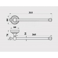 Полотенцедержатель 31,5 см Magliezza Primavera 80320-CR