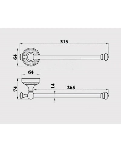Полотенцедержатель 31,5 см Magliezza Primavera 80320-CR