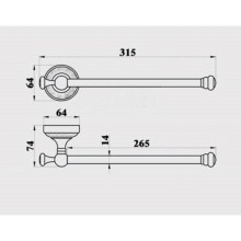 Полотенцедержатель 31,5 см Magliezza Primavera 80320-DO