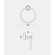 Кольцо для полотенец Magliezza Kollana 80509-CR