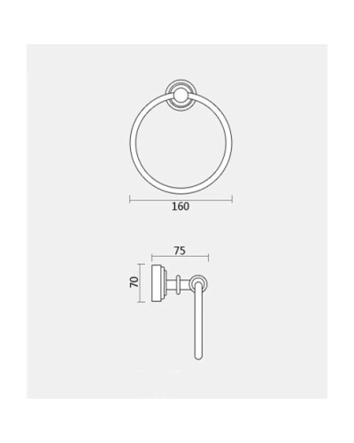 Кольцо для полотенец Magliezza Kollana 80509-BR