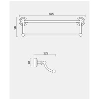 Полотенцедержатель 60,5 см Magliezza Kollana 80517-CR