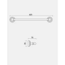 Полотенцедержатель 60,5 см Magliezza Kollana 80518-CR