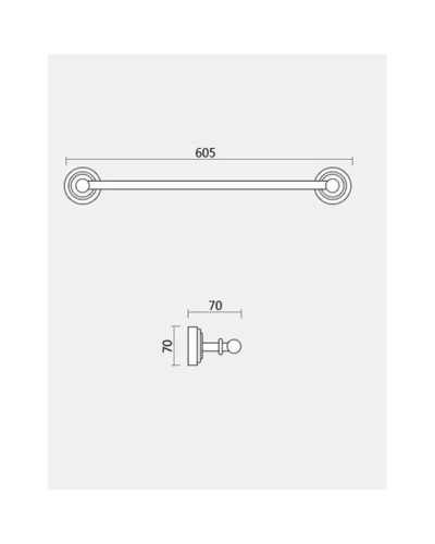 Полотенцедержатель 60,5 см Magliezza Kollana 80518-DO