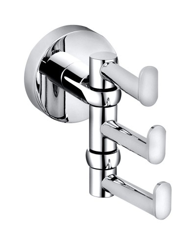 Тройной крючок Bemeta Omega 104106072 поворотный Хром