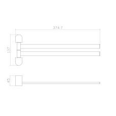 Полотенцедержатель поворотный WONZON & WOGHAND, Черный (WW-7731)