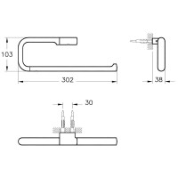 Кольцо для полотенец 30,2 см Vitra Eternity A44871