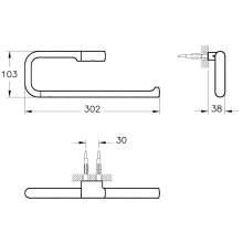 Кольцо для полотенец 30,2 см Vitra Eternity A44871