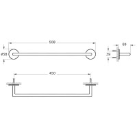 Полотенцедержатель 50,8 см Vitra Origin A4488626