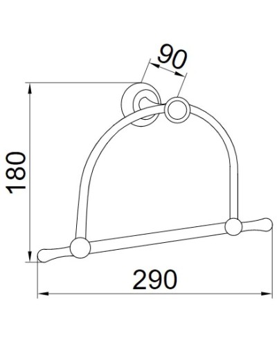 Кольцо для полотенец Boheme Chiaro 10505