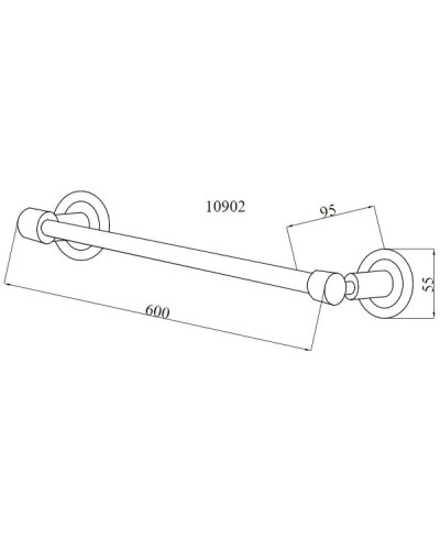Полотенцедержатель 60 см Boheme Murano Cristal 10902-CRST-CH