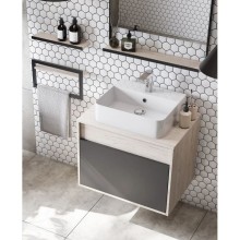 Полотенцедержатель с полочкой 40 см дуб орегон Акватон Лофт Урбан 1A255403LQX50