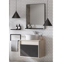 Полотенцедержатель с полочкой 40 см дуб орегон Акватон Лофт Урбан 1A255403LQX50